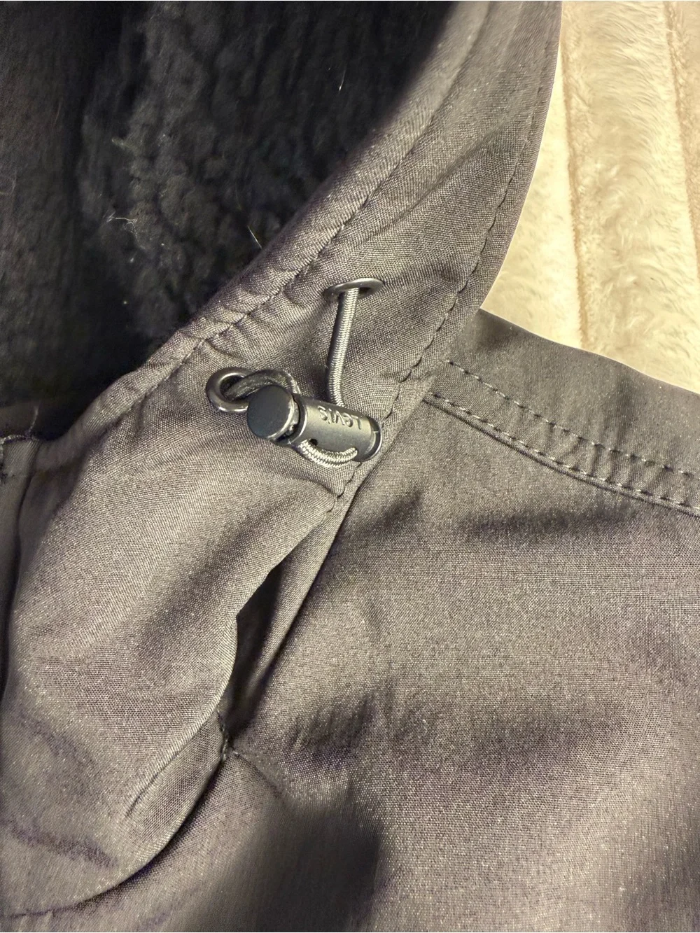 Levi's‎ Men's Black Softshell Sherpa Lined Hooded Jacket Small